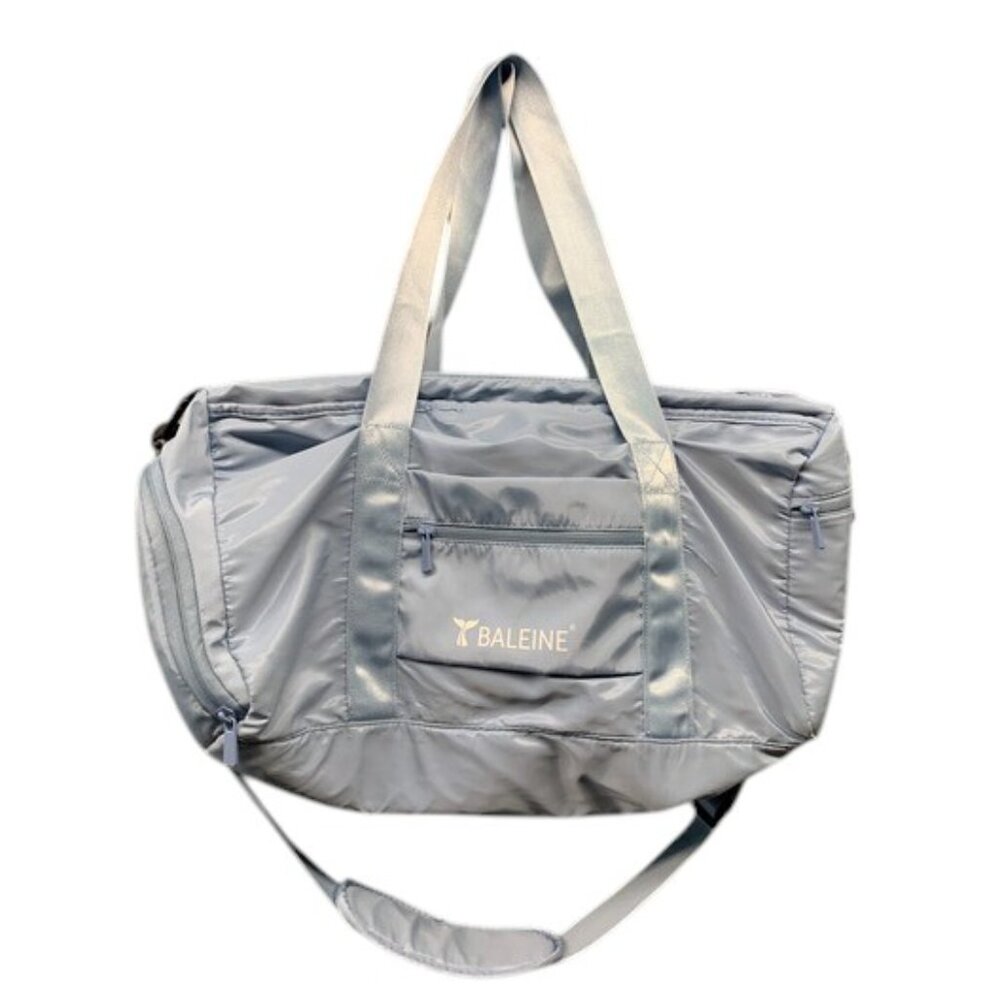 Baleine Sports Gym Duffel Bag Sky Blue with Shoe Compartment Travel Carry Handle